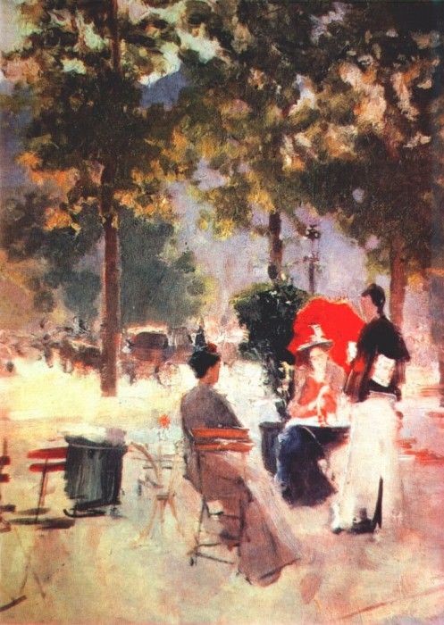 korovin parisian cafe 1890s.   