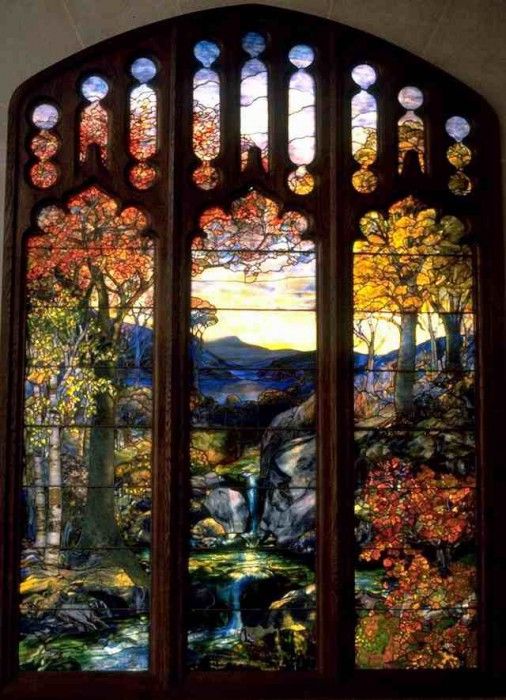 Tiffany Autumn Landscape 192324. ,  