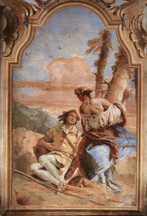 Tiepolo Villa Valmarana Angelica Carving Medoro-s Name on a Tree. ,  