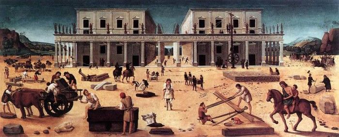 Piero di Cosimo The Building of a Palace 1515 20. ,  