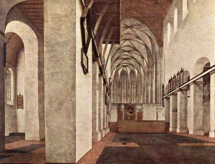 SAENREDAM Pieter Jansz Interior Of The St Jans Kerk At Utrecht. Saenredam,  Jansz