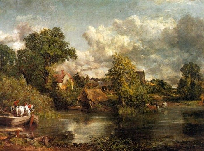CONSTABLE - THE WHITE HORSE, 1819, OIL ON CANVAS.  