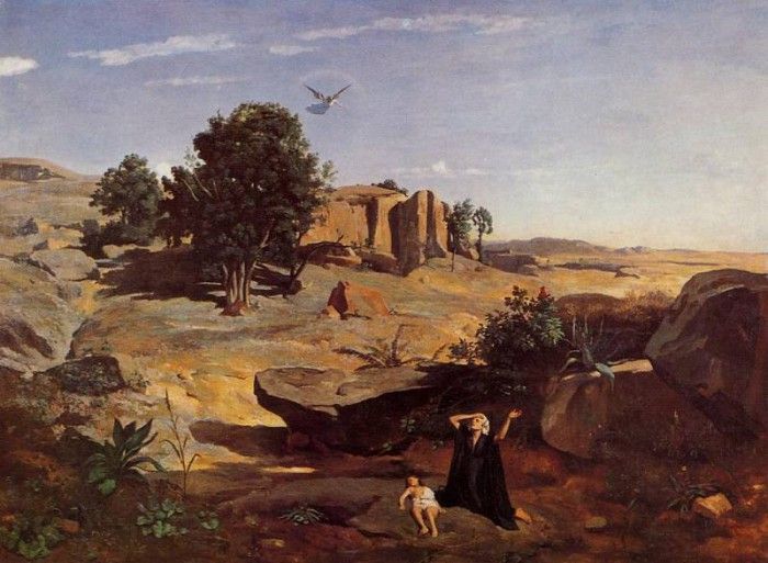 Corot Hagar in the Wilderness. , --