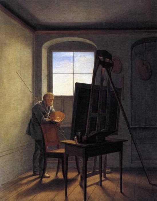 KERSTING Georg Friedrich Caspar David Friedrich In His Studio 1812. Kersting,  