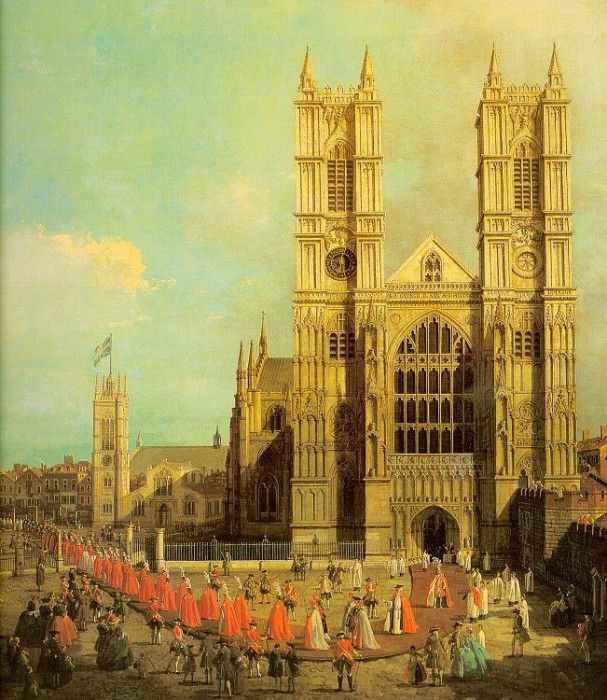 Canaletto London- Westminster Abbey with a Procession of the. 