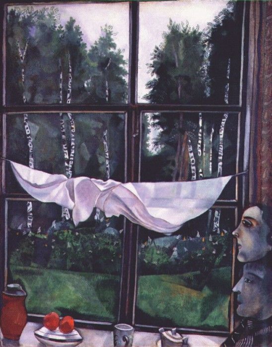chagall window in a dacha 1915. , 