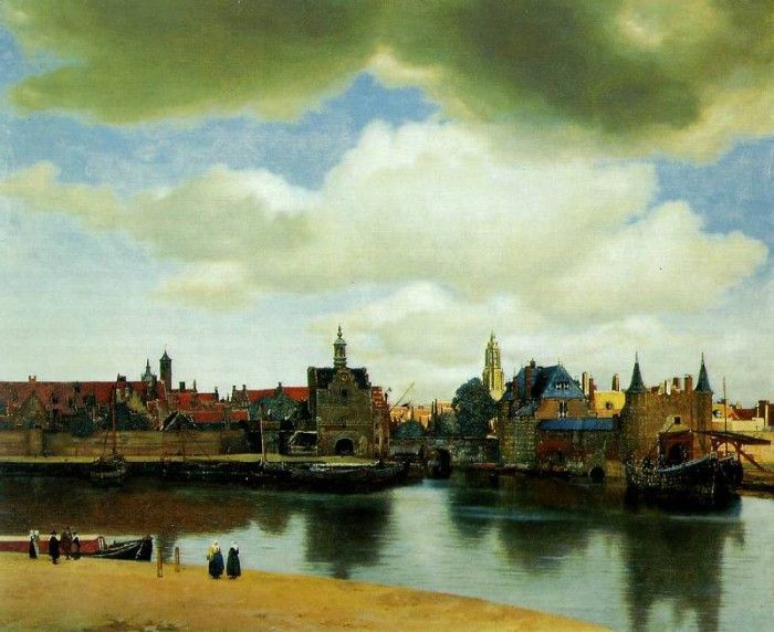 Vermeer View of Delft, Royal Cabinet of Paintings Mauritshui. Vermeer, Johannes