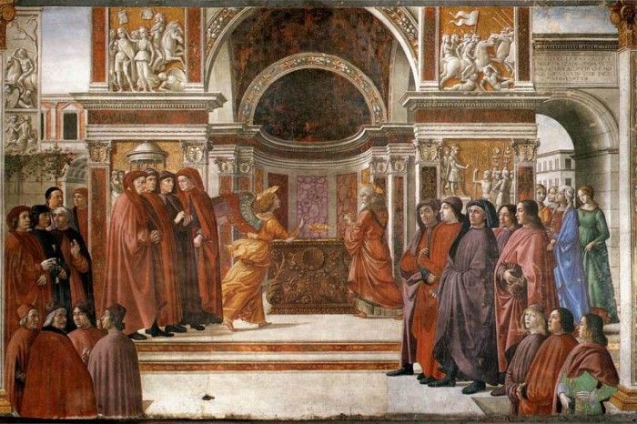 GHIRLANDAIO Domenico Angel Appearing To Zacharias. , 