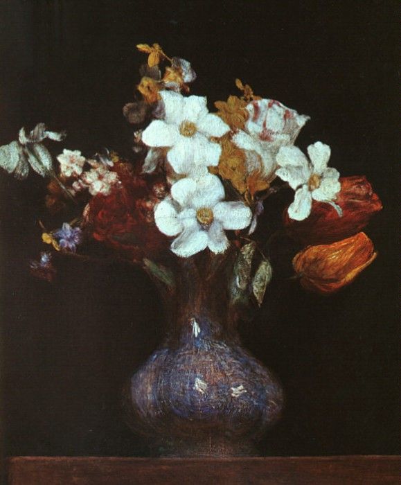 Fantin Latour Narcissus and Tulips 1862. -, ---