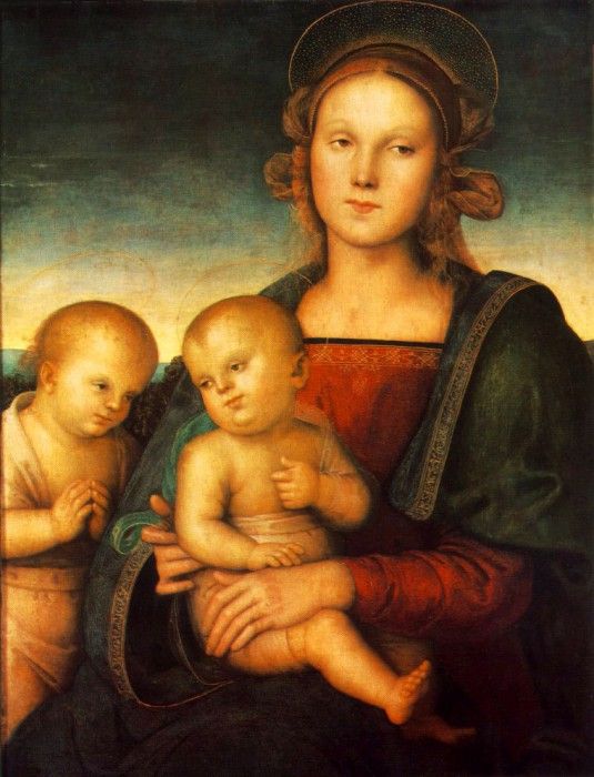 Perugino Pietro Madonna with Child and Little St John 1497. , 