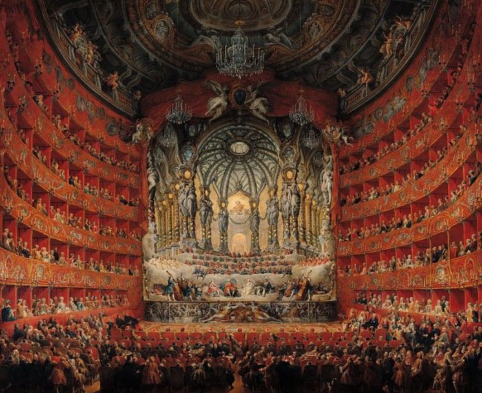 Concert given by Cardinal de La Rochefoucauld at the Argentina Theatre in Rome, 1747. ,  