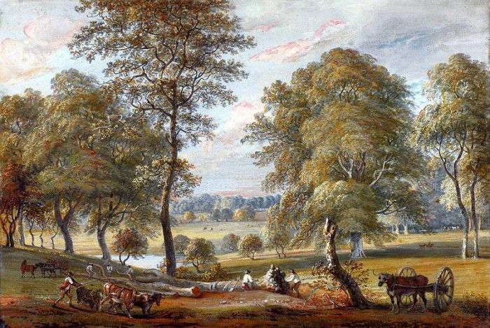 Sandby Paul Foresters In Windsor Great Park. , 