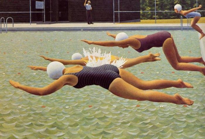 Alex Colville - Swimming Race, De. , 