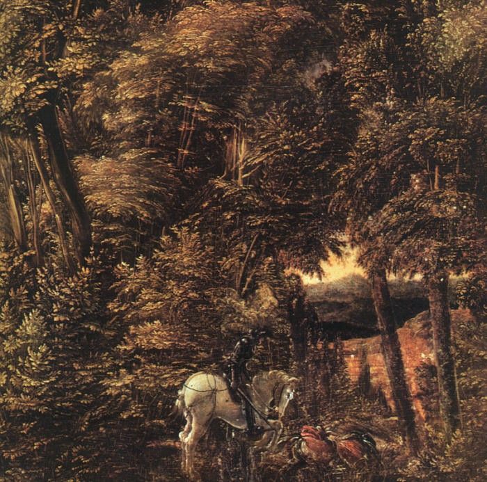 Altdorfer Saint George in the Forest, 1510, parchment on lim. , 