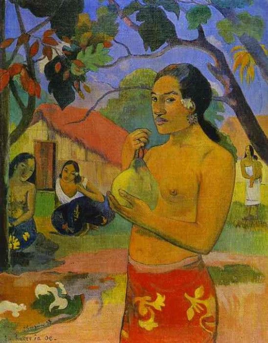 Gauguin - Eu Haere Ia Oe (Woman Holding A Fruit). , 