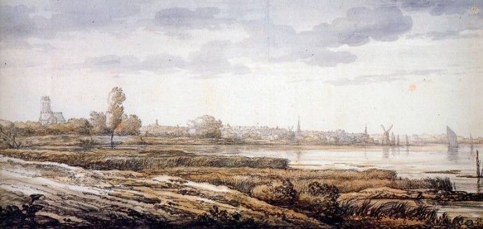 Cuyp Albert View on Dordrecht Sun. , Aelbert