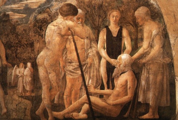 1452 The Death of Adam, detail of Adam and his Children. ,  