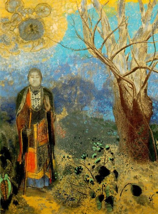 Redon Le bouddha, c. 1905  Pastel on paper, 98 x 73 cm  Muse. , 