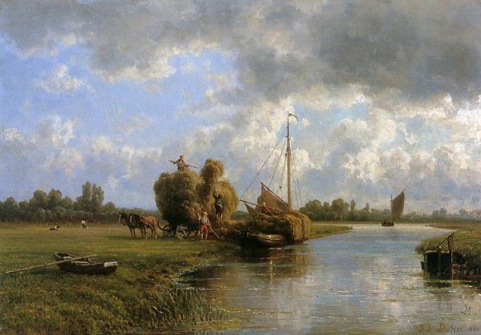 Destre Johannes Riverlandscape Sun. , 