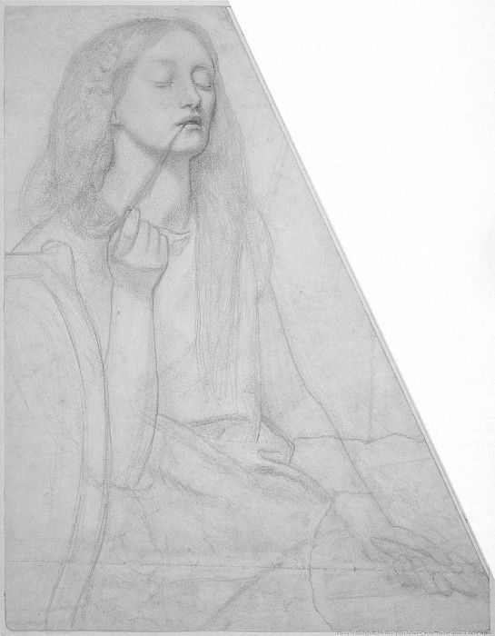 Rossetti Study for Delia. ,  