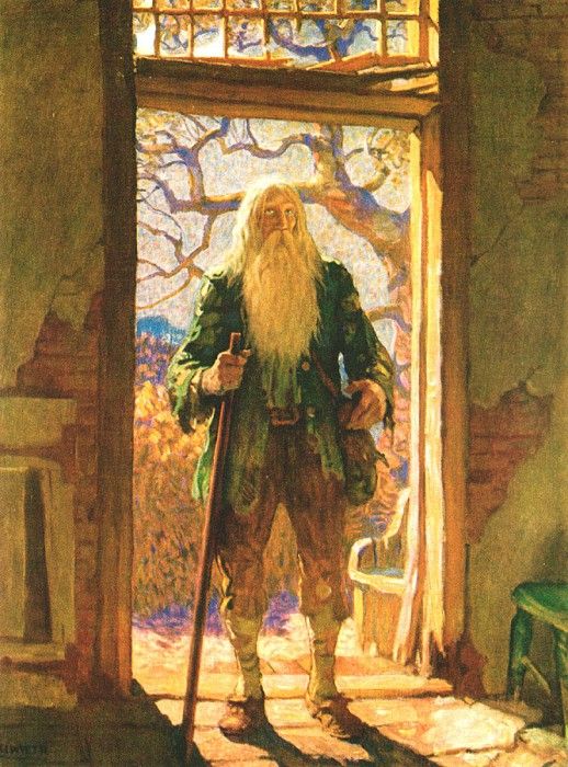 Rip Van Winkle 0007 Twenty Years Later N.C.Wyeth sqs. ,  