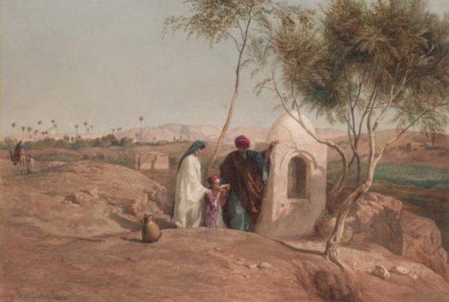 FIGURES BY A WELL NEAR CAIRO. , 