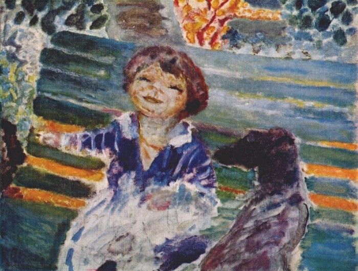 bonnard little girl with dog 1929 32.  