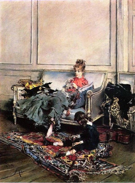 Peaceful Days also known as The Music Lesson 1875. Boldini, 