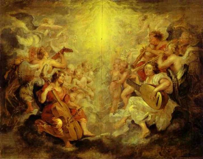 Peter Paul Rubens - Music-Making Angels. ,  