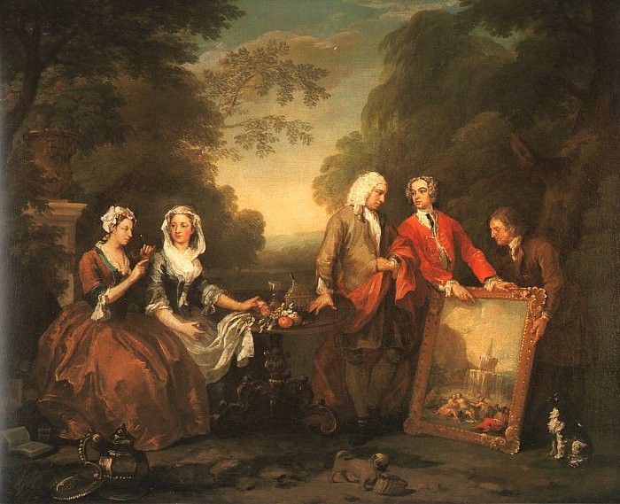 Hogarth The Fountaine Family 1730 oil on canvas Philadelp. ������, ������