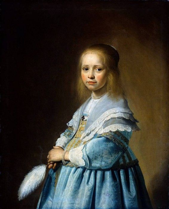 Verspronck Jan Cornelisz Girl in blue Sun. Verspronck, 