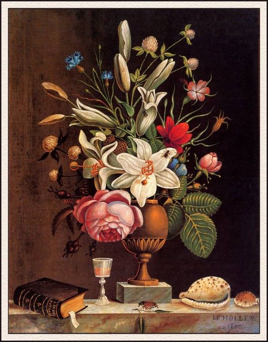 bs-flo- John E Hollen- Bouquet In Vase. ,  E