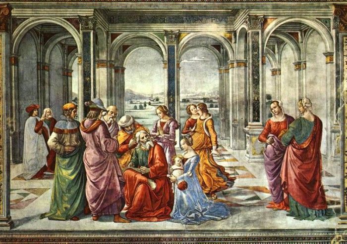 GHIRLANDAIO ZACHARIAS WRITES DOWN THE NAME OF HIS SON SMAR. , 