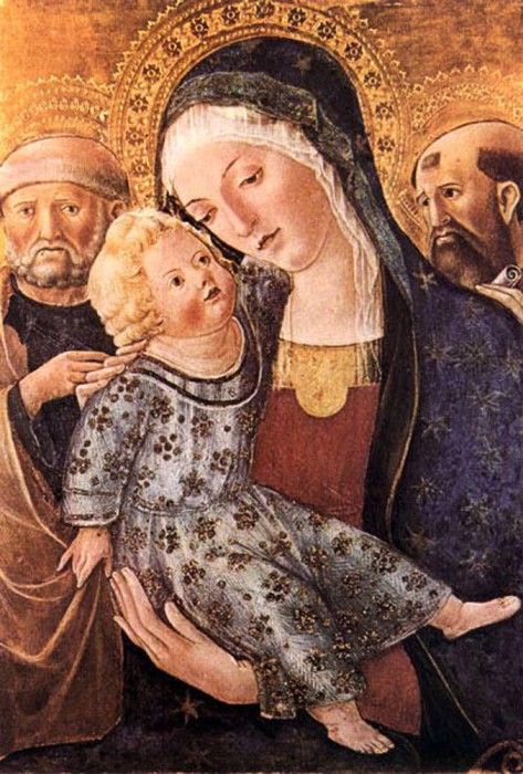 FRANCESCO DI GIORGIO MARTINI Madonna With Child And Two Saints.    