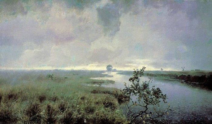 Дождь. Холст, масло. 88х150 см. Ендогуров Иван (1861-1898)