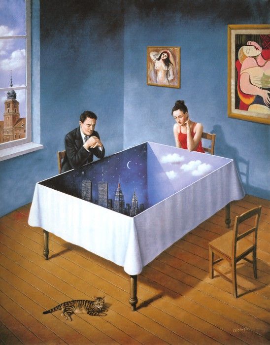 am-Rafal Olbinski Innocence of courteous intentions. Olbinski, 