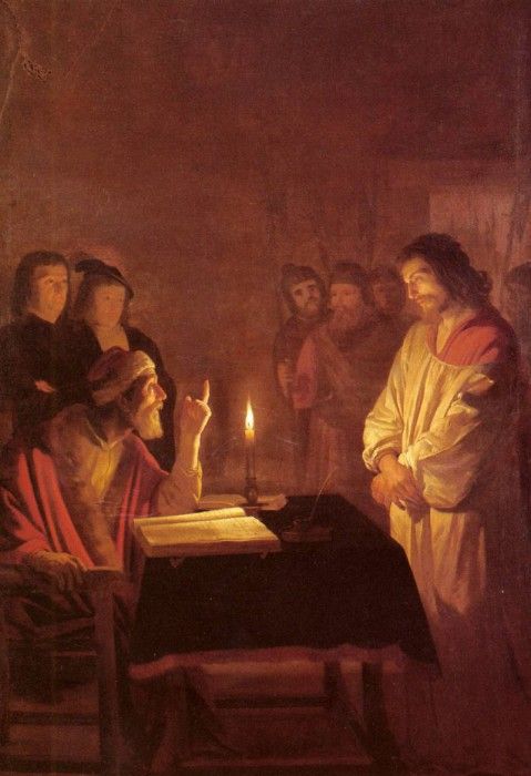 Honthorst Gerrit van Christ Before the High Priest. Honthorst,  