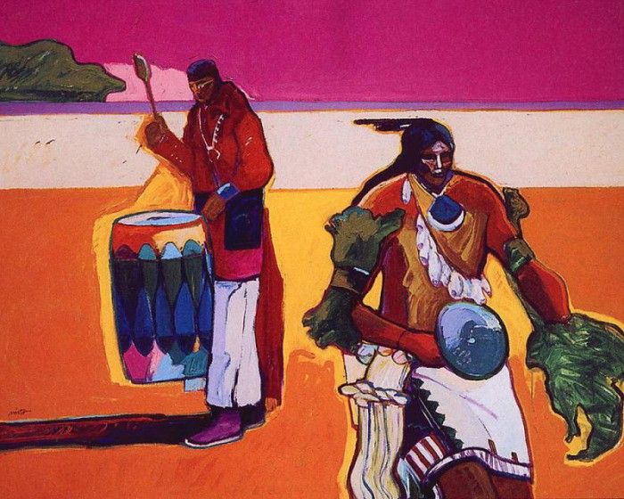 lrs Nieto John Pueblo Ind Corn Dance. ,  Santana