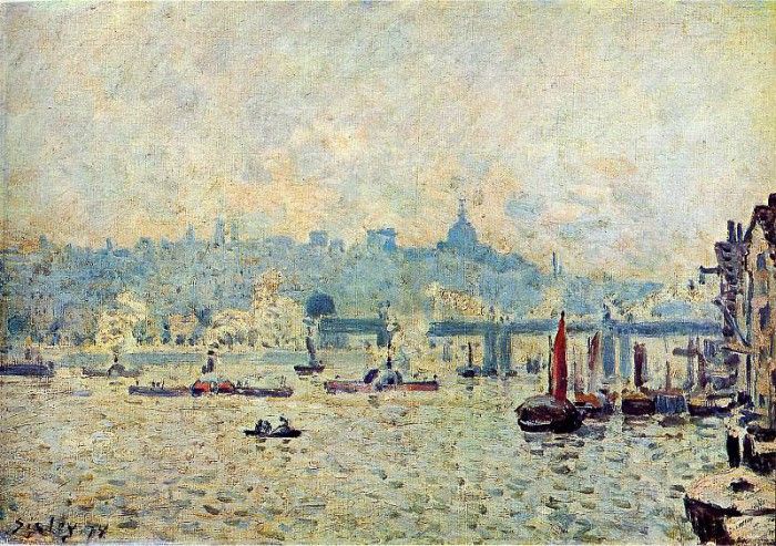 Sisley Alfred View on the Thempse Sun. , 