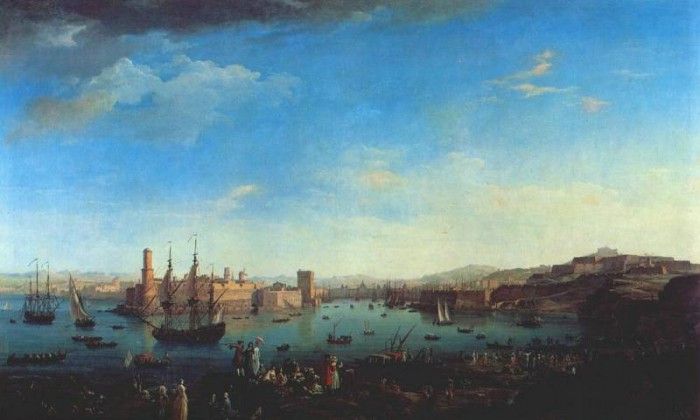 vernet entry to the port of marseille 1754. , -