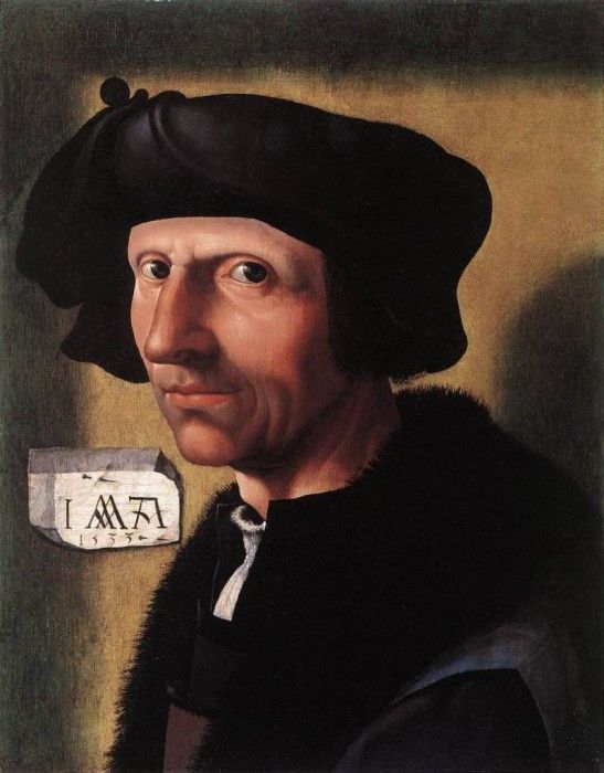 CORNELISZ VAN OOSTSANEN Jacob Self Portrait. Oostsanen,   Cornelisz