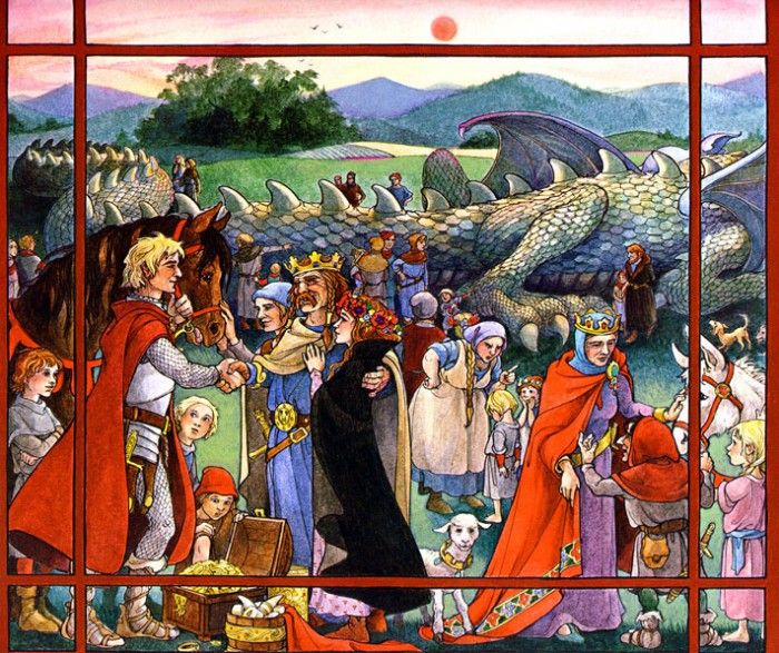 St. George & The Dragon 11 TrinaSchartHyman sqs. , Trina Schart