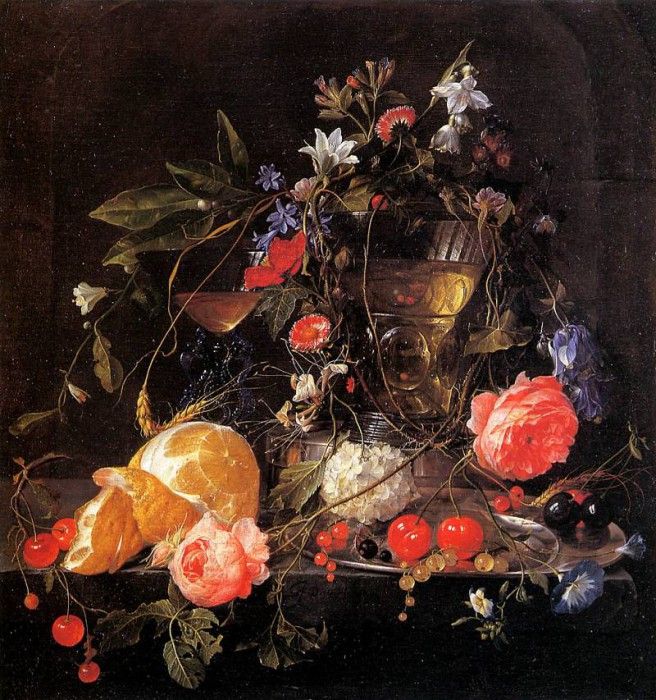 Heem de Jan Davidsz and Cornelis Flower still life. ,   