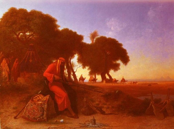 Frere Charles Theodore An Arab Encampment. ,  