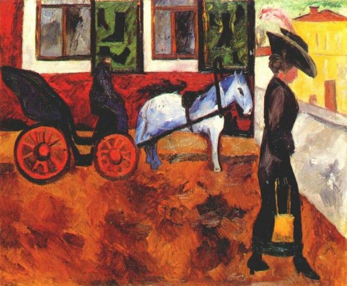 goncharova moscow street 1911. , 