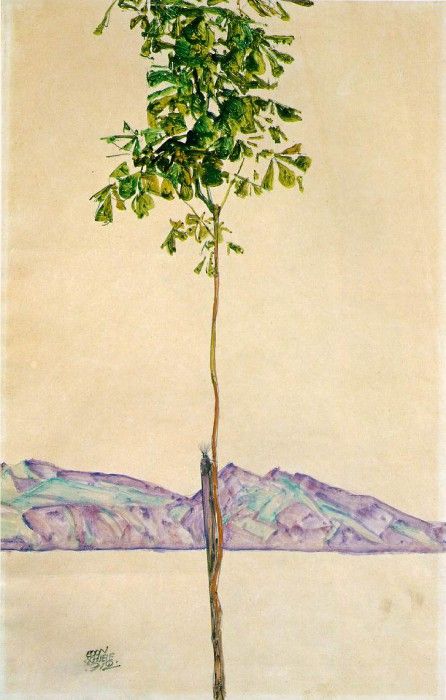 Schiele Little Tree (Chesnut Tree at Lake Constance), 1912, . , 