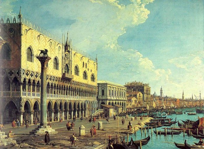 Canaletto Riva degli Schiavoni- Looking East, 1730, Devonshi. 