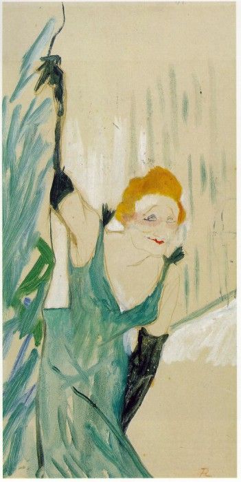 Toulouse-Lautrec Yvette Guilbert Greeting the Audience, 1894. -,  