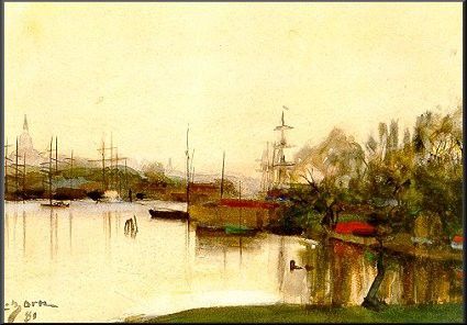 Zorn Stockholm. 1881, akvarell (Watercolour).. , 