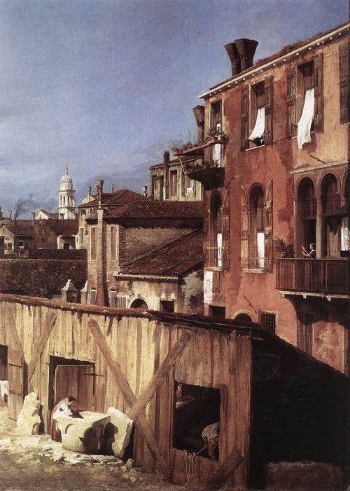 CANALETTO The Stonemasons Yard detail. 